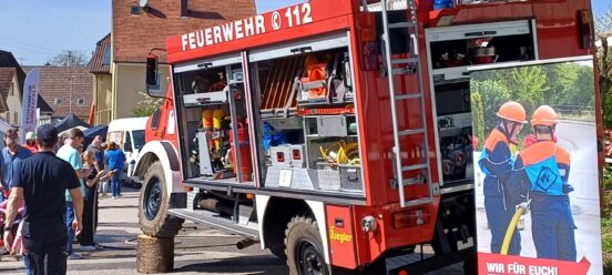 Das Tanklöschfahrzeug auf dem Handwerkermarkt