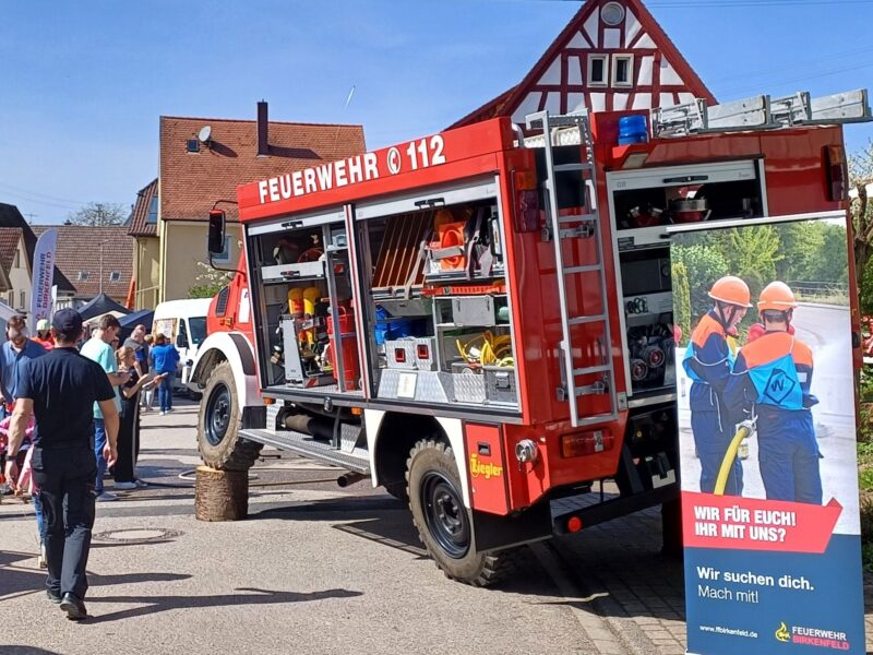 Das Tanklöschfahrzeug auf dem Handwerkermarkt